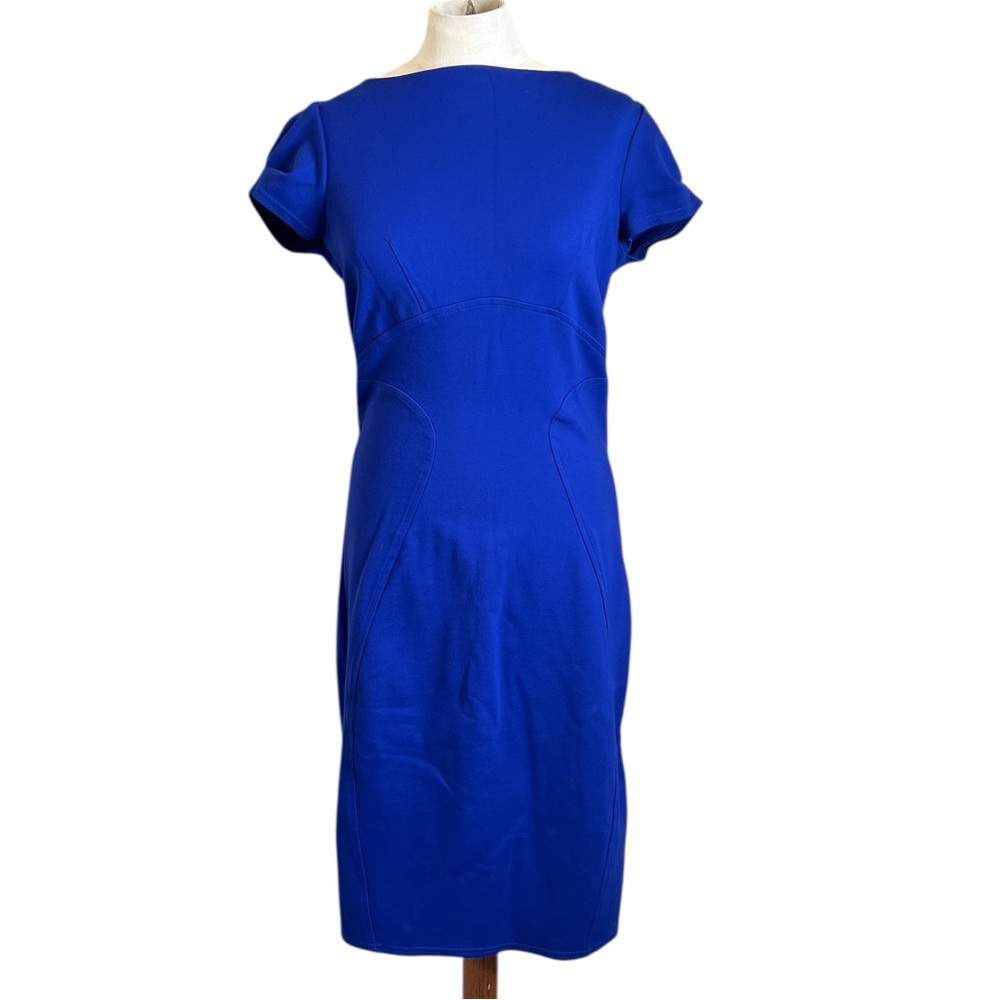 Closet London Royal Blue Pencil Dress – Gold Back Zipper
